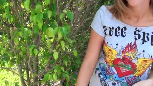 Street Blowjobs: Preston Parker next to inked brunette Bella