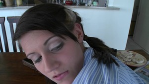 Pure 18: Brunette Kylie Moore blowjob cum sex video