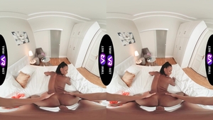 TMWVRNet: Stunning boyfriend in her lingerie cock sucking