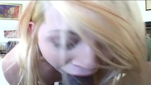 Blonde Teen Takes Big Black Cock